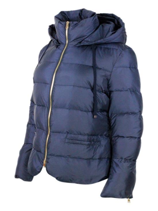 25FW 로레나안토니아찌 숏패딩 A2527PI22A25260590 BLUE - LORENA ANTONIAZZI