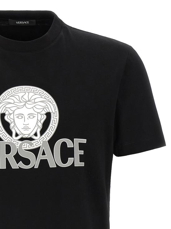 25FW 베르사체 반팔 티셔츠 10142261A100881B000 Black - VERSACE