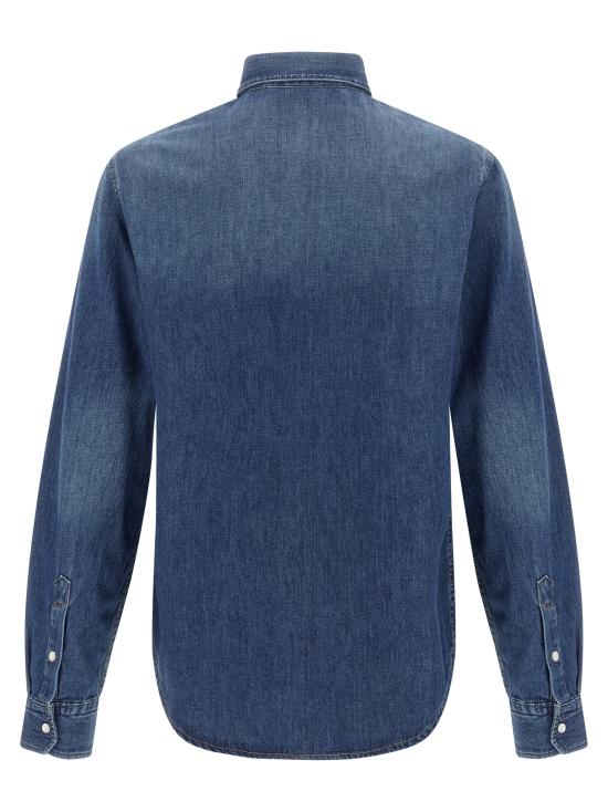 25FW 베르사체 데님 셔츠 10207011A150221D030 Blue - VERSACE