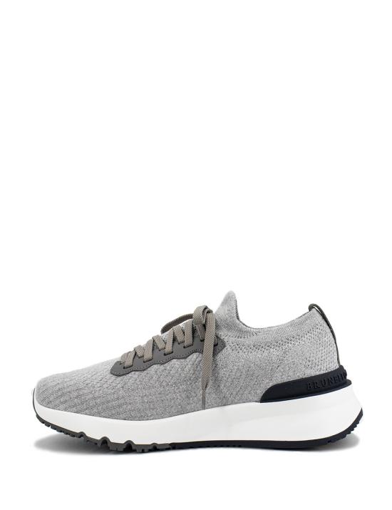 26SS 브루넬로 쿠치넬리 니트 로우탑 MZUPMBO252 CB308 SILVER FUMO DOM - BRUNELLO CUCINELLI