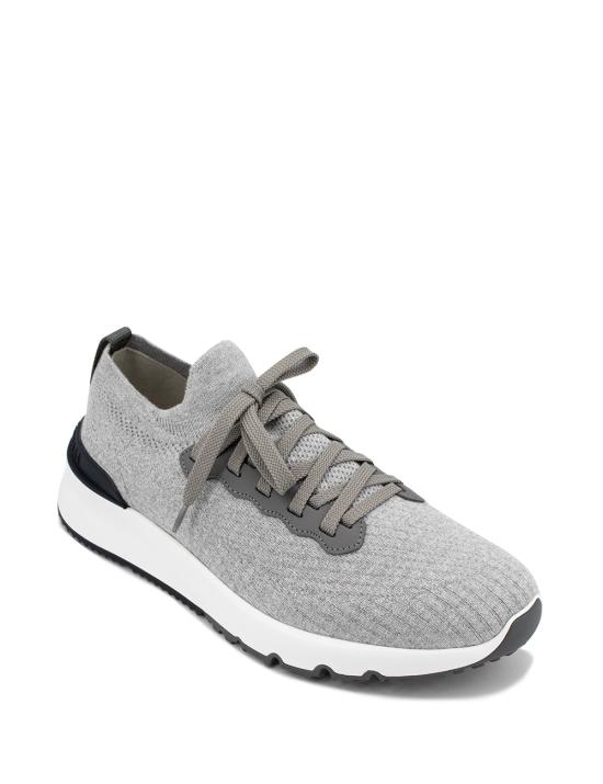 26SS 브루넬로 쿠치넬리 니트 로우탑 MZUPMBO252 CB308 SILVER FUMO DOM - BRUNELLO CUCINELLI