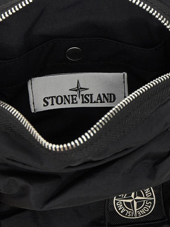25FW 스톤 아일랜드 코티드 나일론 에코닐 사코슈 크로스백 K2S159200015S0251V0029 BLACK DOM - STONE ISLAND