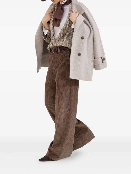 25FW 브루넬로 쿠치넬리 캐시미어 블렌드 청키 니트 가디건  MGR372916 CIK13 MADREPERLA MARRONE CAMEL - BRUNELLO CUCINELLI