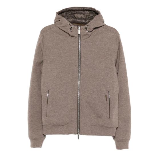 25FW 무레르 BRIGNO-BAB 브리그노 구스 다운 캐시미어 후디드 봄버 자켓 O100080 BRIGNO MRW TAUPE BROWN