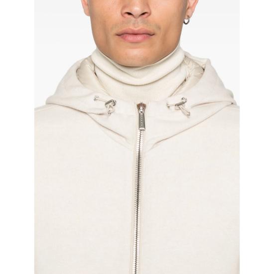 25FW 무레르 BRIGNO-BAB 브리그노 구스 다운 캐시미어 후디드 봄버 자켓 O100080 BRIGNO MRW CREAM NEUTRALS - MOORER