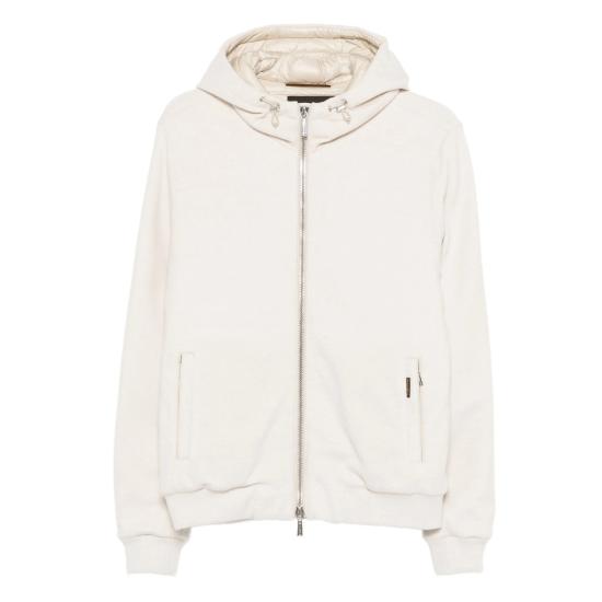 25FW 무레르 BRIGNO-BAB 브리그노 구스 다운 캐시미어 후디드 봄버 자켓 O100080 BRIGNO MRW CREAM NEUTRALS