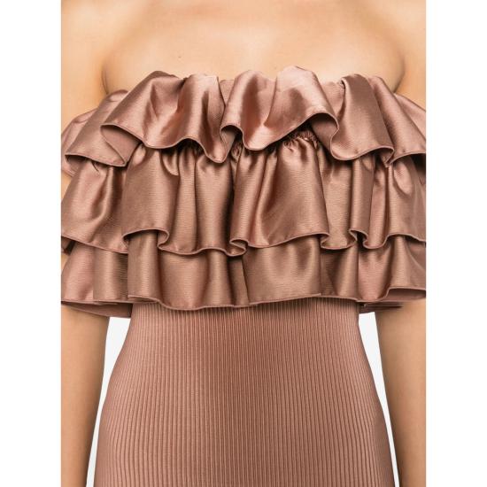 25FW 리디 롱 원피스 PARIS TUBE SUEDE BROWN - L'IDEE