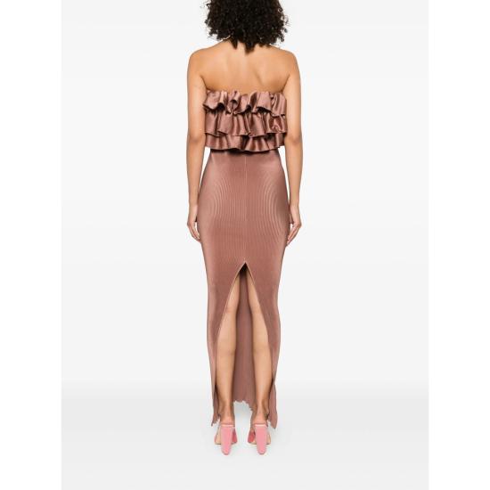 25FW 리디 롱 원피스 PARIS TUBE SUEDE BROWN - L'IDEE