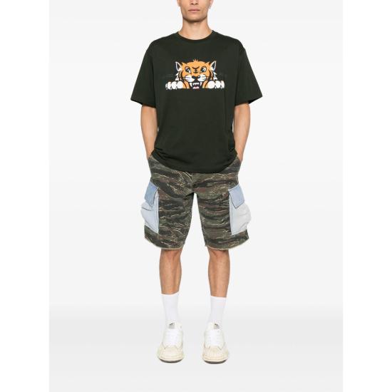 25FW 갤러리 디파트먼트 숏팬츠 WCS 30038 TICAM GREEN BROWN - GALLERY DEPT