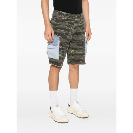 25FW 갤러리 디파트먼트 숏팬츠 WCS 30038 TICAM GREEN BROWN - GALLERY DEPT