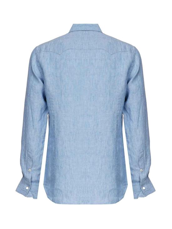 25FW 세인트바쓰 긴팔 셔츠 GRG000100339H Blue - MC2 SAINT BARTH