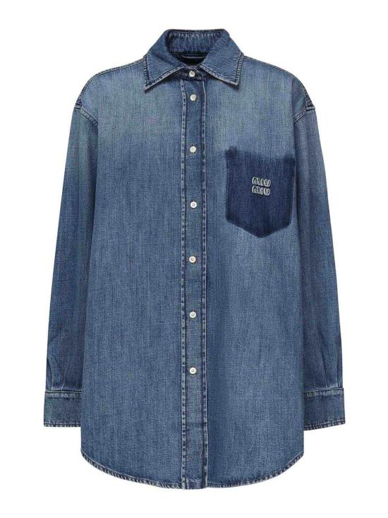  미우미우 데님 셔츠 GWC12517GGF0076 Blue