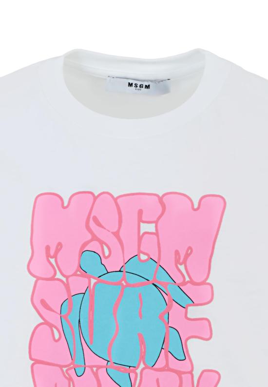 25SS [키즈] 엠에스지엠 티셔츠 S5MSJGTH243 001 WHITE - MSGM