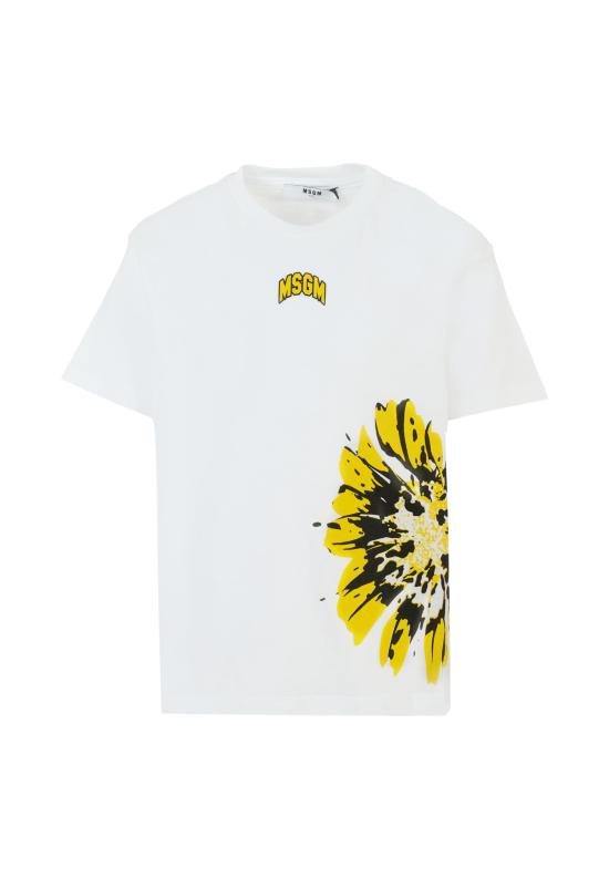 25SS [키즈] 엠에스지엠 티셔츠 S5MSJGTH120 001 WHITE