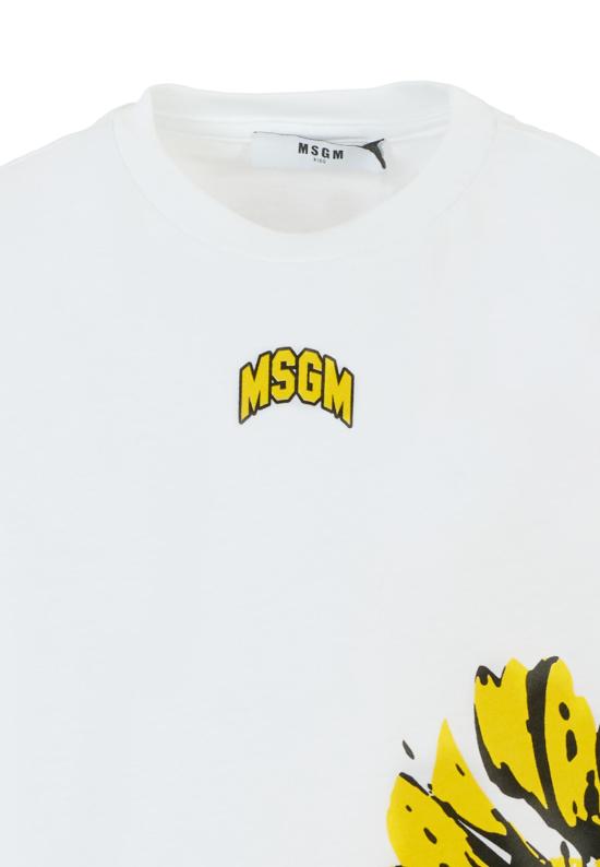 25SS [키즈] 엠에스지엠 티셔츠 S5MSJGTH120 001 WHITE - MSGM