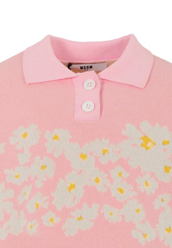 25SS [키즈] 엠에스지엠 폴로 셔츠 S5MSJGJP096 MS003 PINK - MSGM