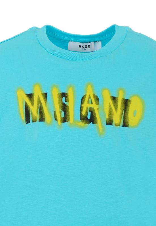 25SS [키즈] 엠에스지엠 티셔츠 S5MSJGTH217 MS005 LIGHT BLUE - MSGM