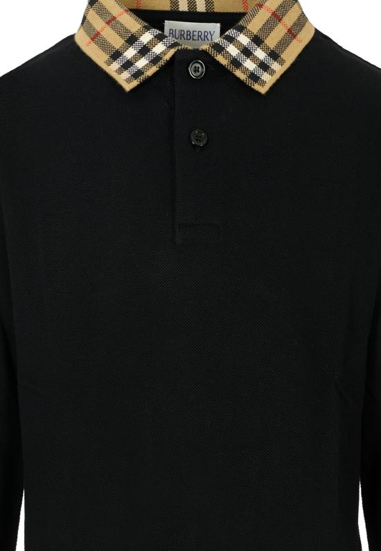 25FW [키즈] 버버리 폴로 셔츠 8113279 A1189 BLACK - BURBERRY