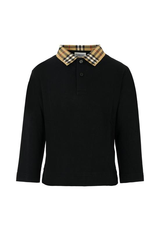 25FW [키즈] 버버리 폴로 셔츠 8113279 A1189 BLACK