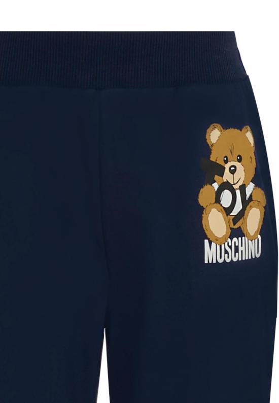 25FW [키즈] 모스키노 트레이닝/조거 팬츠 HUP08F LCA19 40016 BLUE - MOSCHINO