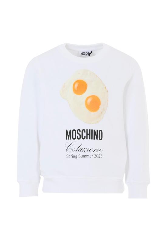 25SS [키즈] 모스키노 트레이닝 상의 HOF08V LCA52 10101 WHITE