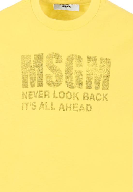 25FW [키즈] 엠에스지엠 티셔츠 F5MSJUTH087 020 YELLOW - MSGM