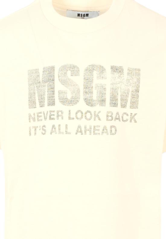 25FW [키즈] 엠에스지엠 티셔츠 F5MSJUTH087 013 IVORY - MSGM