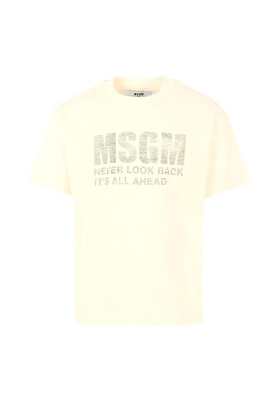 25FW [키즈] 엠에스지엠 티셔츠 F5MSJUTH087 013 IVORY