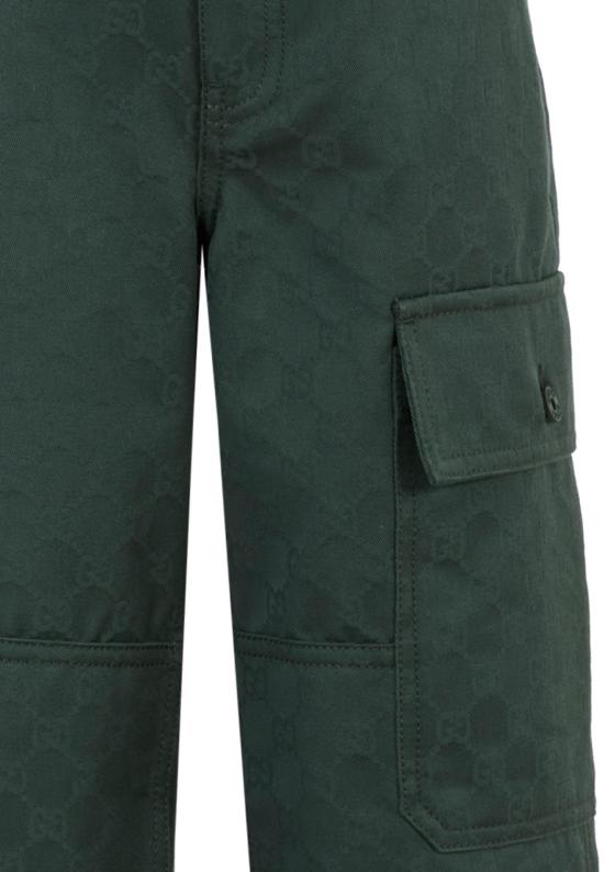 25FW [키즈] 구찌 스트레이트 팬츠 826643 XDC9J 1214 GREEN - GUCCI