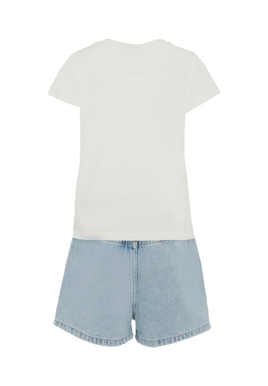 25SS [키즈] 모스키노 트레이닝 웨어 HDG01B L0E08 40213 WHITE - MOSCHINO