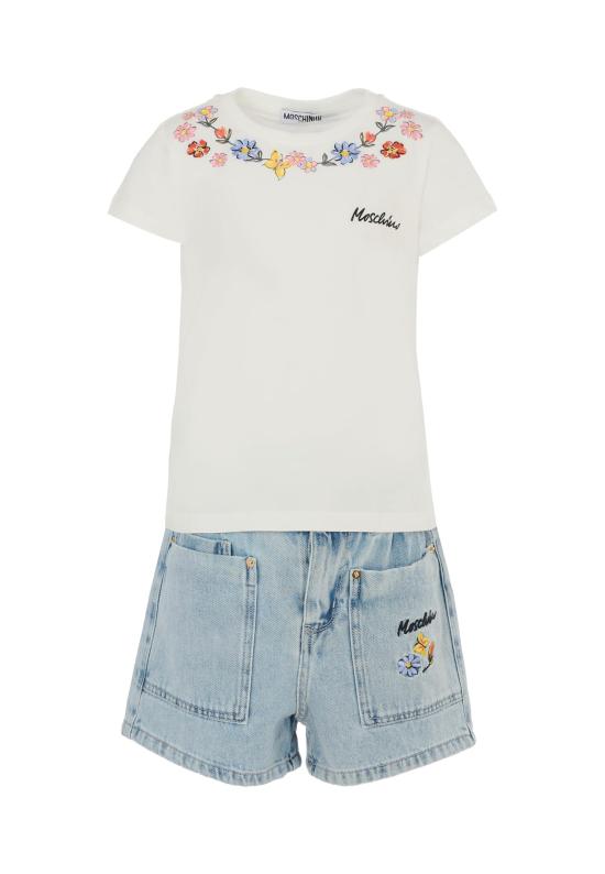 25SS [키즈] 모스키노 트레이닝 웨어 HDG01B L0E08 40213 WHITE