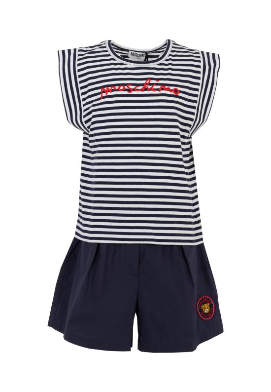 25SS [키즈] 모스키노 트레이닝 웨어 HDG01F LAE08 83442 BLUE