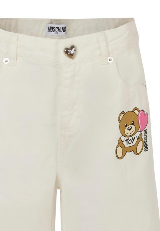 25SS [키즈] 모스키노 진 HDP06C LOA14 10063 IVORY - MOSCHINO