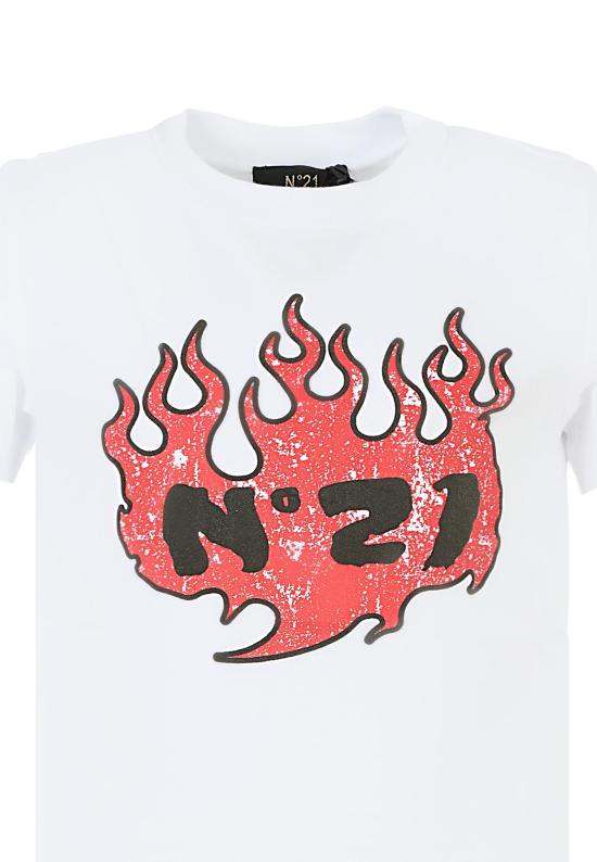 25SS [키즈] 누메로벤투노 티셔츠 N2103M N0080 0N100 WHITE - N°21