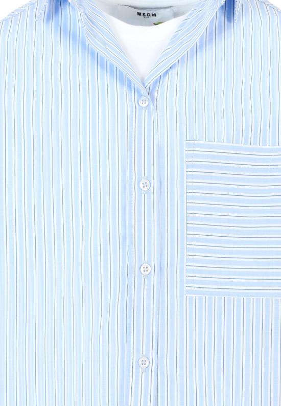 25FW [키즈] 엠에스지엠 셔츠 F5MSJGSI116 MS053 LIGHT BLUE - MSGM