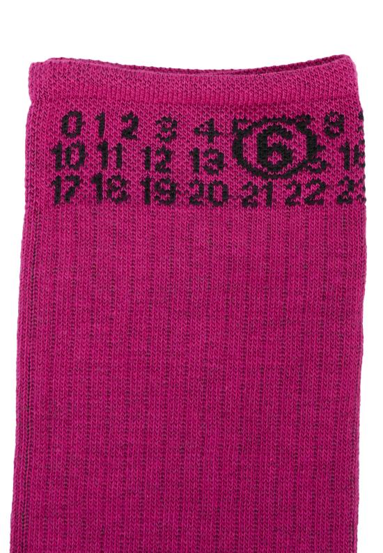 25FW [키즈] MM6 메종마르지엘라 발목 양말 M60571 MM045 M6602 VIOLET - MM6 MAISON MARGIELA