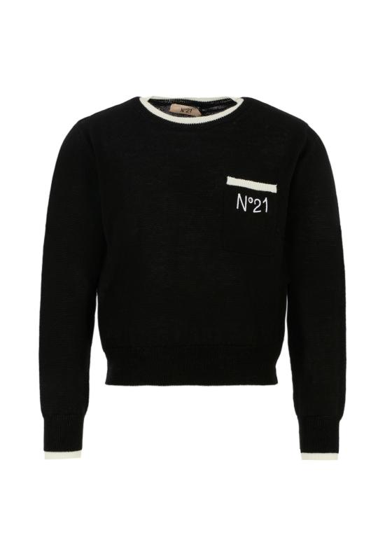 25SS [키즈] 누메로벤투노 폴로 셔츠 N2101W N0424 0N900 BLACK
