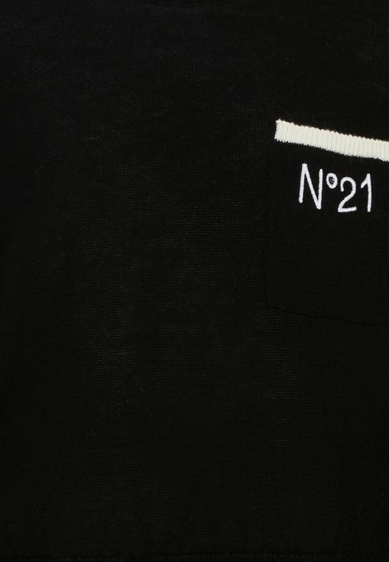 25SS [키즈] 누메로벤투노 폴로 셔츠 N2101W N0424 0N900 BLACK - N°21