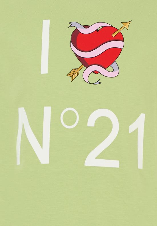 25SS [키즈] 누메로벤투노 티셔츠 N2102C N0153 0N513 GREEN - N°21