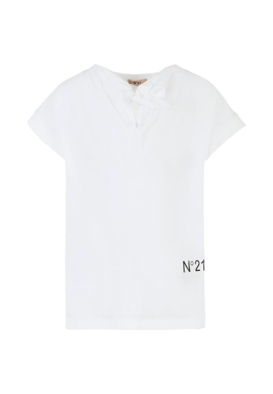 25SS [키즈] 누메로벤투노 티셔츠 N2102E N0153 0N100 WHITE