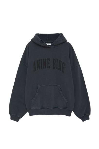 25FW 애니빙 후드 티셔츠 S 08 5185 002 Washed black