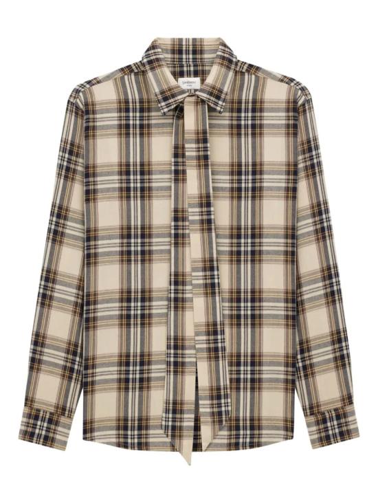 25FW 생로랑 블라우스 838890 Y31VA 7300 BRIGHTON CHECKS - SAINT LAURENT