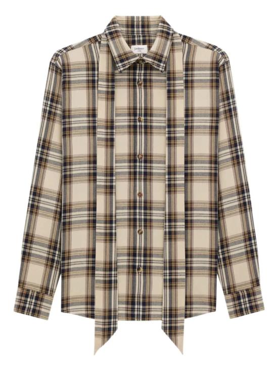 25FW 생로랑 블라우스 838890 Y31VA 7300 BRIGHTON CHECKS - SAINT LAURENT