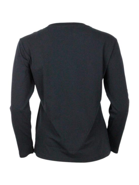 25FW 알마니 긴팔 티셔츠 XW001374AF10356 UC001 Black - ARMANI