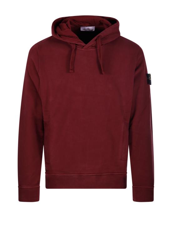 25FW 스톤 아일랜드 후드 티셔츠 S156100029 S0A20 V0012 BURGUNDY