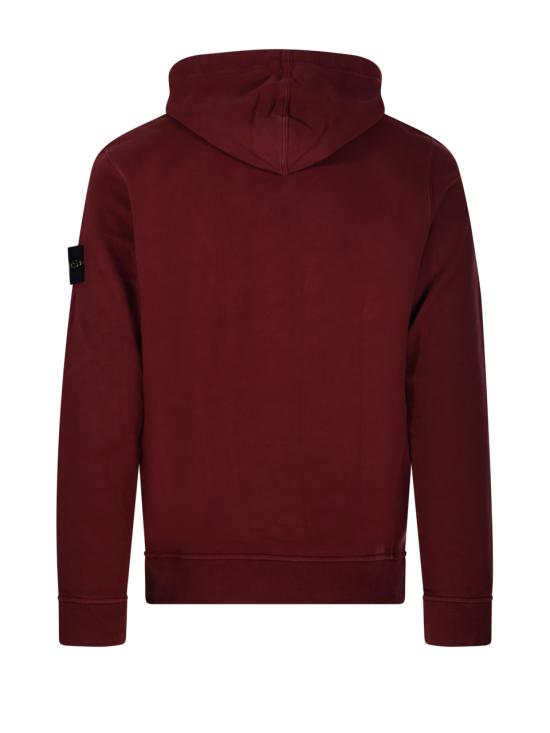 25FW 스톤 아일랜드 후드 티셔츠 S156100029 S0A20 V0012 BURGUNDY - STONE ISLAND