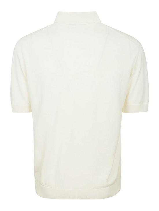 26SS 필리포 드 로렌티스 폴로 티셔츠 PL1MCCR14R020 White - FILIPPO DE LAURENTIIS