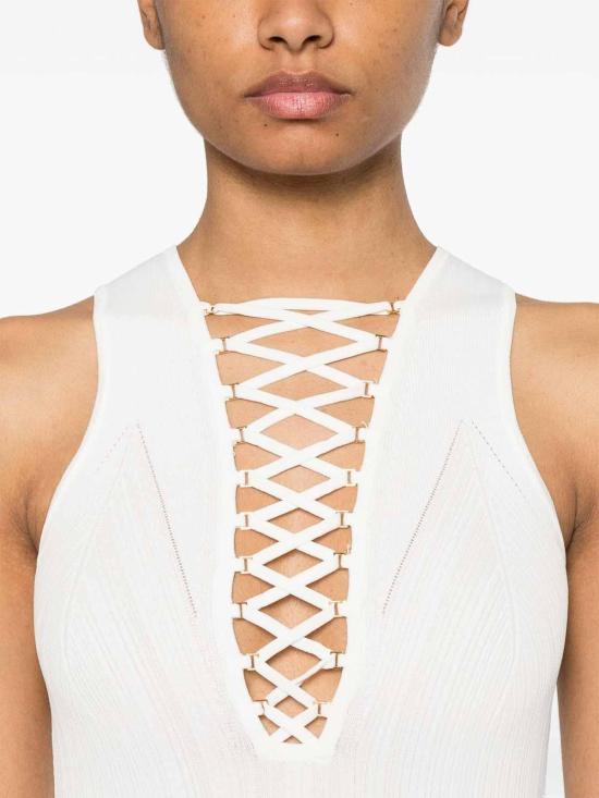  엘리자베타프랜치 숏 원피스 AM55B52E2360 White - ELISABETTA FRANCHI