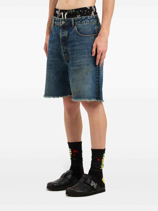  팜앤젤스 데님 숏팬츠 PMYC003S25DEN0034540 Blue - PALM ANGELS