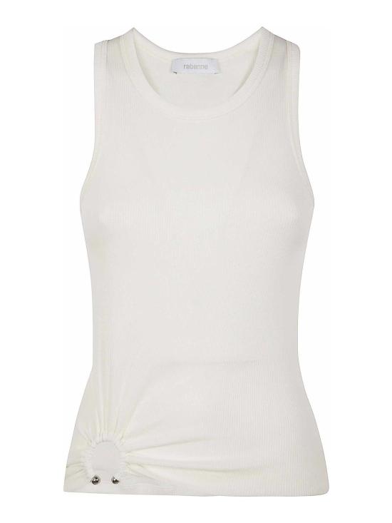  파코라반 민소매 티셔츠 24FJTE165CO0530P100 White - PACO RABANNE